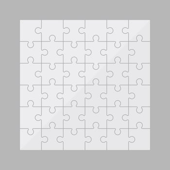Puzzle pieces vector design illustration isolated on grey background