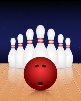 Bowling club vector design illustration