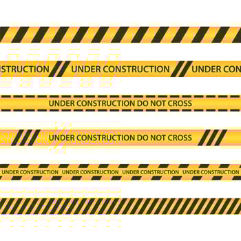 Under construction zone vector design illustration isolated on white background