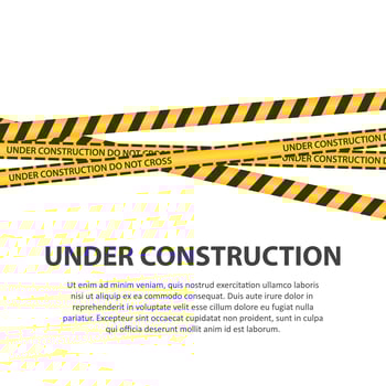 Under construction zone vector design illustration isolated on white background