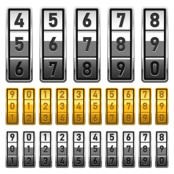 Combination lock vector design illustration isolated on white background