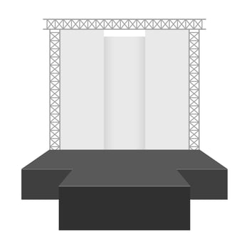 Concert stage vector design illustration isolated on white background
