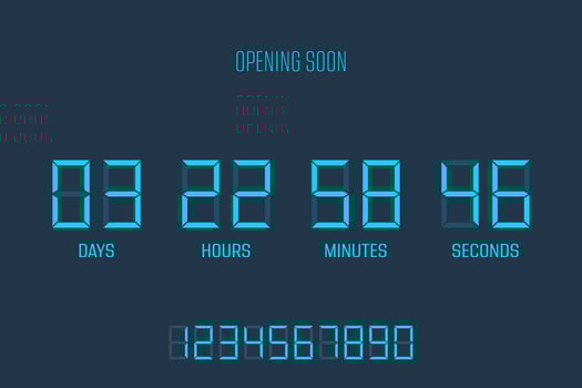 Coundown timer vector design illustration isolated on background