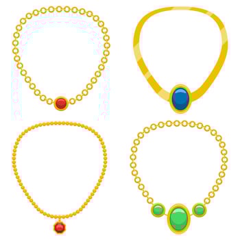 Necklace vector design illustration isolated on white background