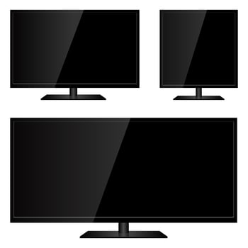 Modern tv vector design illustration isolated on white background