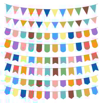 Party flag vector design illustration isolated on white background