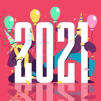 Celebrate 2021 With Style vector