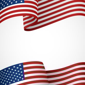 USA flag banner background vector