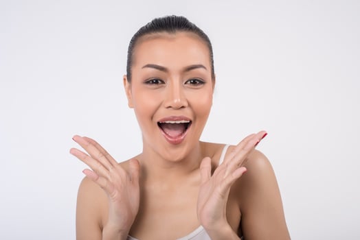 A young woman with perfect skin photo