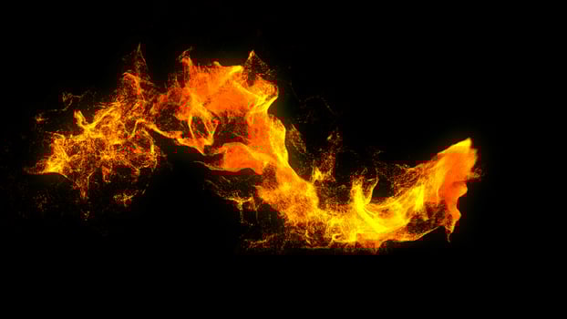 Fire design on black background photo