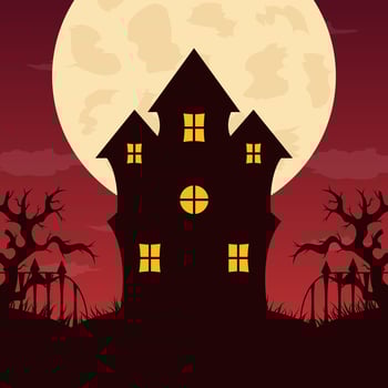 Flat design halloween background vector