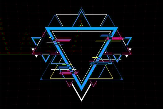 Abstract futuristic triangle shape connection. Future concept.vector and illustration vector