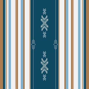 Seamless ethnic pattern with geometric shapes vector