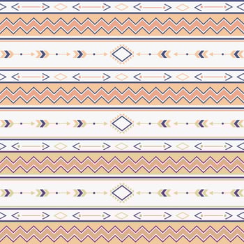 Seamless ethnic pattern with geometric shapes vector