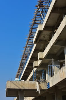 Scaffolding on a building photo