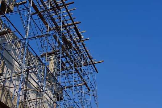 Building with scaffolding photo