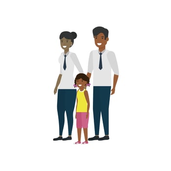 Isolated family members vector design