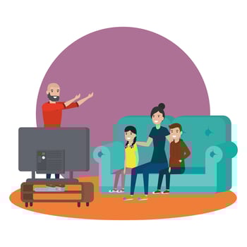 Isolated family members vector design