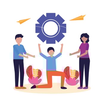 People with teamwork icon vector design