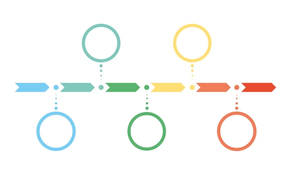 business infographic with circular icons vector
