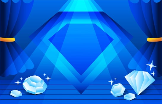 Crystal Blue Jewelry Background vector