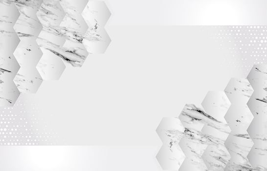White Hexagons Marble Background vector