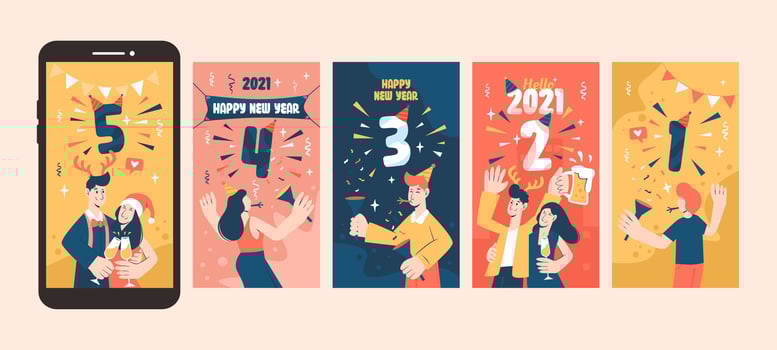 New Year Countdown Banner vector