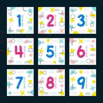 Social Media Countdown Template vector
