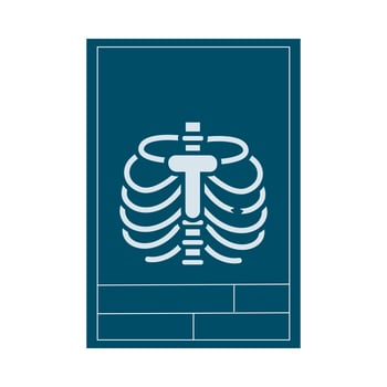 x-ray medical flat style icon vector
