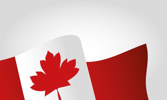 Canadian flag for happy canada day vector design