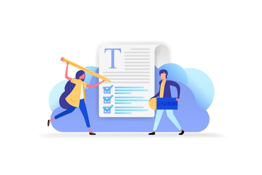fill out surveys and examinations. choose answers and questions. choice application checkbox list of tasks. vector illustration concept for, landing page, web, ui, banner, poster, template, background