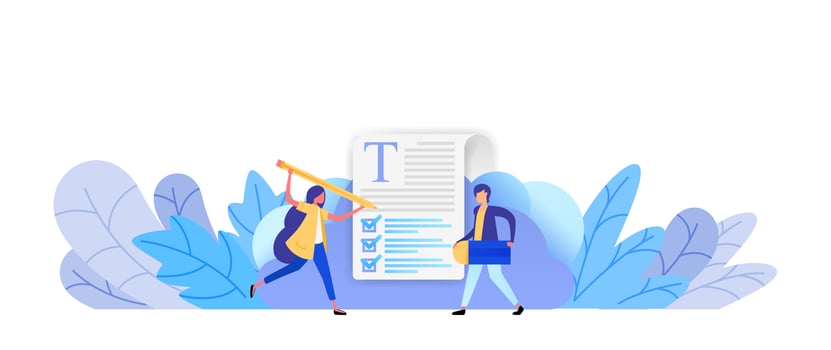 fill in choices in an exam or survey. make the right choice to get business solutions and feedback vector illustration concept for landing page, web, ui, banner, flyer, poster, template, background