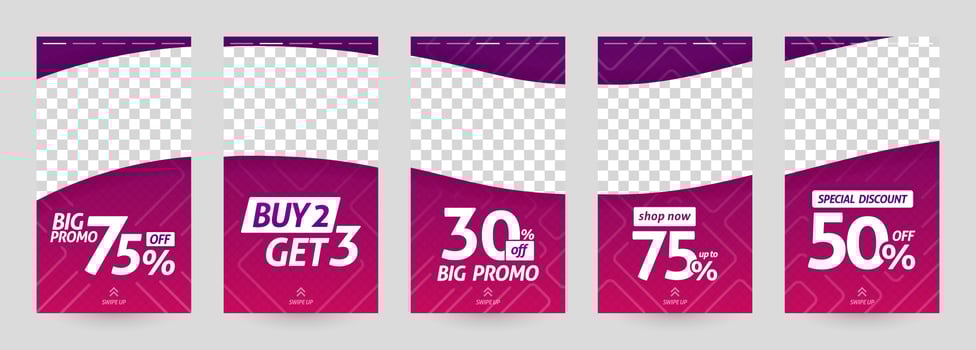abstract illustrations of social media story template. post discount and sale for fashion and modern retail. advertising, marketing, promotion for online. digital print brochure, flyer, banner, card vector