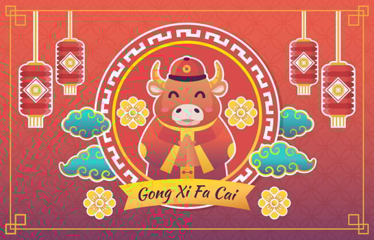 Colorful Chinese new year background vector