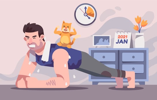 Plank Healthy Lifestyle vector