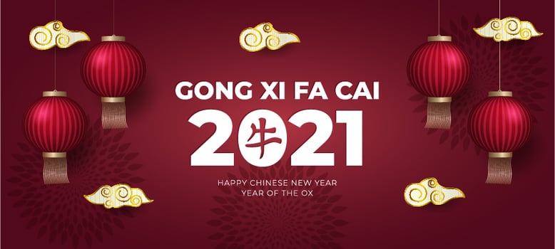 Gong Xi Fa Cai 2021 Background vector