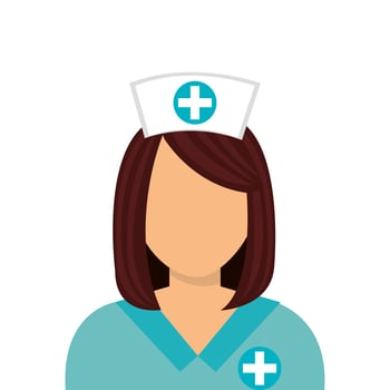nurse professional avatar character icon vector