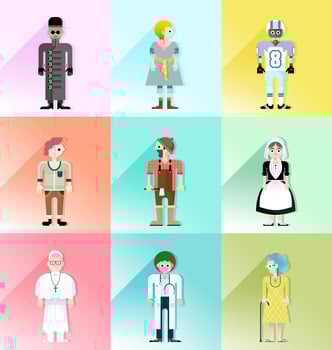 people avatar vector set