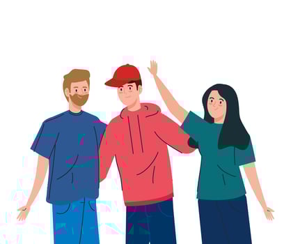 men and woman together, happy, people, happiness and friendship, male and female characters vector