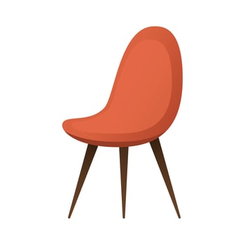 red chair furniture isolated icon vector illustration design