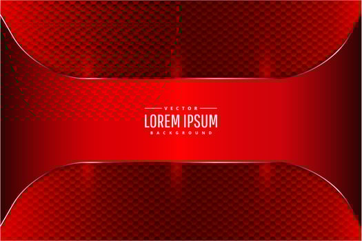 Red metal technology with hexagon pattern vector