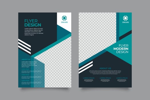 Modern business flyer with abstract design vector