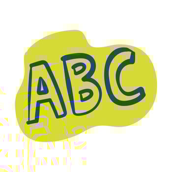alphabet letters line style icon vector