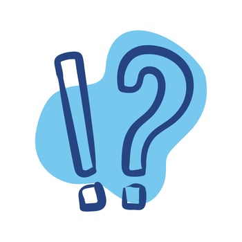 ask and alert signs line style icon vector