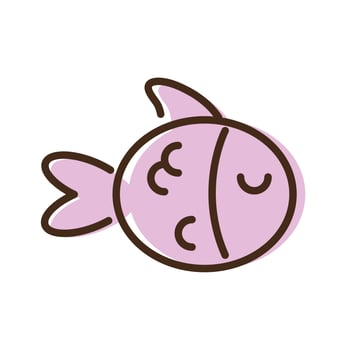 delicious fish healthy food line and fill style icon vector