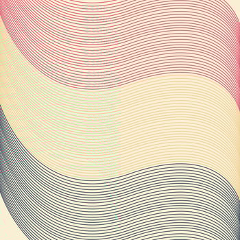 Retro geometric line art pattern vector, abstract retro background pattern. vector