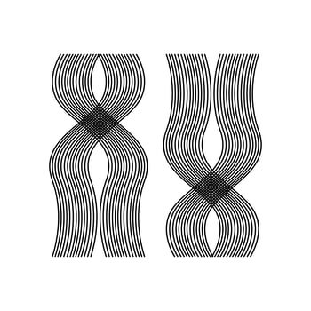 Abstract minimal pattern vector illustration, hair pattern