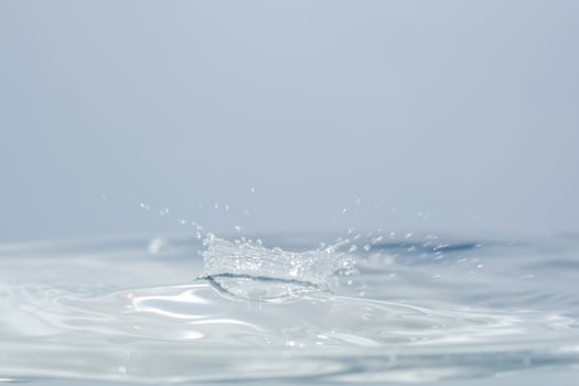 Water drops on the water surface photo