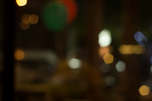 Abstract city night light with defocused background photo