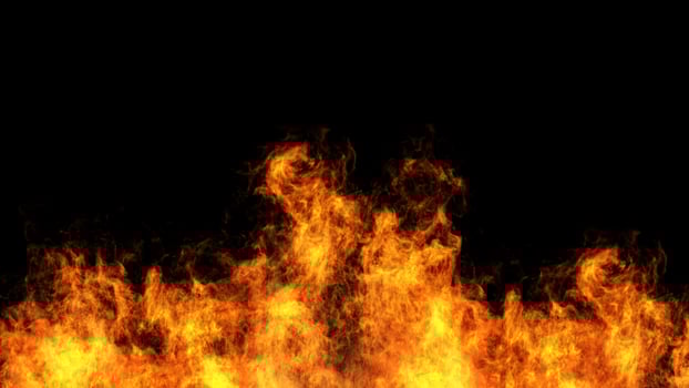 Fire on a black background photo